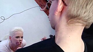 Blonde slut fucks everyone in hardcore action