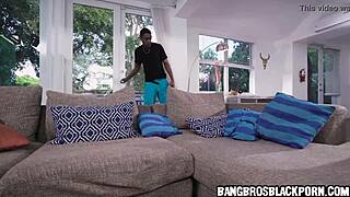 Black Babe Caught Her Friend's BF Stroking His Huge Cock