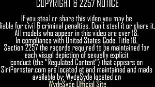 Sara Jay in Red Fishnet Stockings Gets Facialized After Intense Hardcore Handjob Action