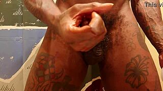 Big dick black man hallelujah johnson masturbating his monster cock