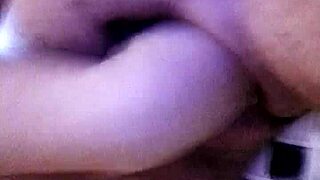 putting hand on my hot pet in homemade close-up amateurs