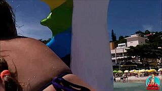 my husband, my unicorn, and me in erotic public beach play