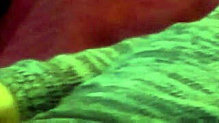 sexy latina babe masturbates with double dildo and socks 😏