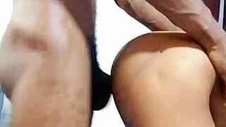 Little african teen slut bent over for doggy fuck