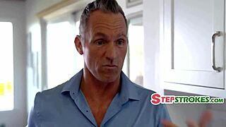 Slim Stepdaughter's Bushy Cunt Drilled by Horny DILF