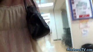 Kinky Teen Caught Peeing in Public Under Watchful Voyeur Eyes