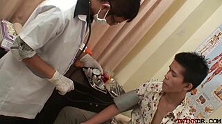 Slim Asian Twink Rimmed and Bred by Doctor Post-Exam