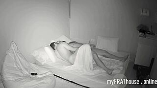 Spying on two hot hunks getting busy in a bedroom reality show.