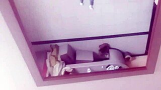 Big natural tits bounce while sucking my hard cock dry.