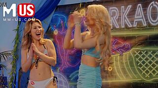 Paige owens and destiny cruz dared to eat pussies on sex game show 😏