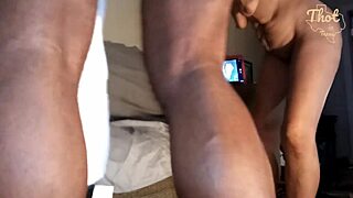 Abuela rides black guy hard on top to force intense creampie