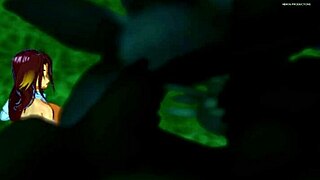 starfire masturbates during mission while spied on