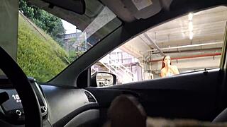 She risks public masturbation outdoors for thrills.