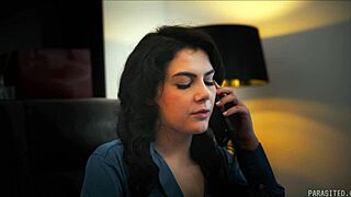 cherry kiss, taken over by parasites, dominates valentina nappi in a wild scissoring session.