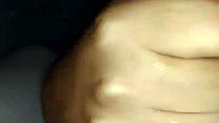 Brunette wife sucks cock and milks for cuckold in threesome.