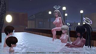 i can’t get enough of this mmd-blue archive asuna karin toki group action!