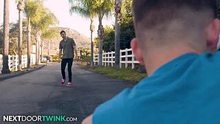 Twink Mechanic Deepthroats Client's Rod