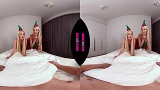 two blonde elves enhance your christmas experience