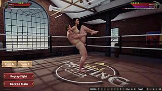3D porn game featuring Ethan and Vicki in a wild naked wrestling match