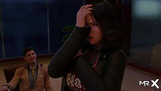 Fashion business with beautiful breasts