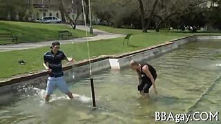 Intense coarse gay sex action