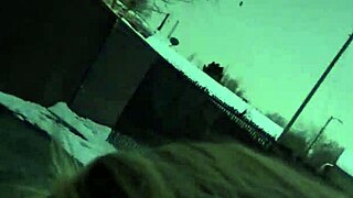 blonde woman with glasses and monster cock at airport scene