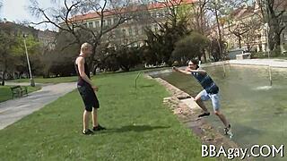 Intense coarse gay sex action