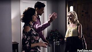 annoyed milf wife jumped into cheating threesome sex