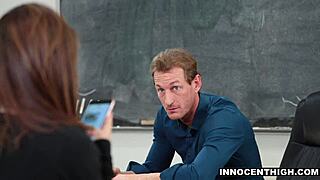 Hey, watch me, sexy Lily Jordan, bang my creepy teacher in class
