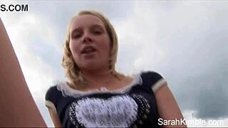 Sweet sarah kimble teasing pussy closeup at beach pov?