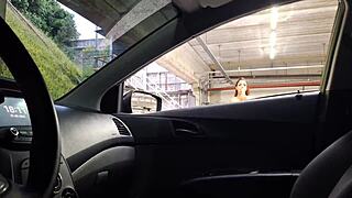 She risks public masturbation outdoors for thrills.