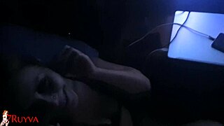 Young girl sucks her lover's cock while chatting with her boyfriend on the phone