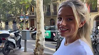 Tour guide in Barcelona trailer shows the city to a visitor