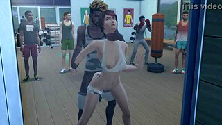 Ddsims - Wife Fucked Hard at Gym as Husband Watches in Sims 4