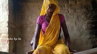 Indian Couple Enjoys Intimate Moments In Traditional Attire