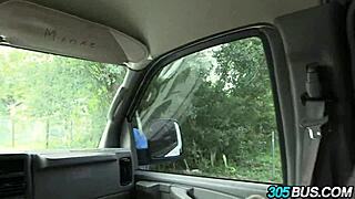 Vicki Chase humiliates amateurs with outdoor bus fucking