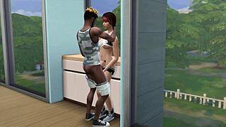 Ddsims - Wife Fucked Hard at Gym as Husband Watches in Sims 4