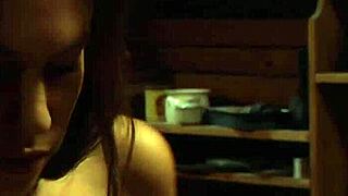 curvy lesbian mistress oiled up for strapon sex and orgasm