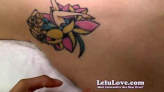 Pov touching and rubbing her tattoo then cumming all over it - lelu love