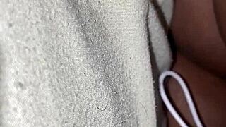 She explores her pussy in an intimate solo moment.