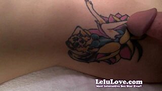 Pov touching and rubbing her tattoo then cumming all over it - lelu love