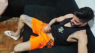 i caught my boyfriend masturbating with his friend, so i made both fuck me hard