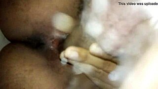 girl bent over, taking that big cock in the bathroom?