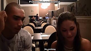 Ever wonder how a titted brunette gets picked up and fucked in public?