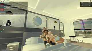 Blonde bitch rides big black cock in doggystyle blowjob and riding