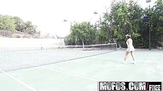 mofos latina sex tapes latinas tennis lesson gets naughty starring sara luvv cam with blowjob and tits
