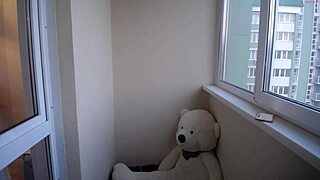 Cute Girl Tanya Shows Boobs in Wet Outdoor Webcam Session, Feeling So Exposed