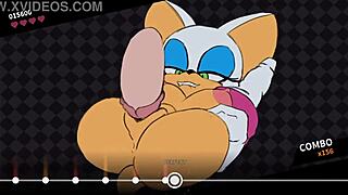 Rouge The Bat Sex Game Ends With Creampie And Huge Cock Action.