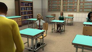 Professor Seduces Student In Class