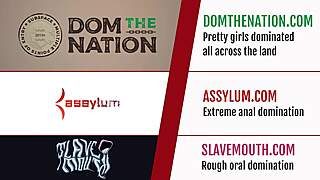 Sub teen fed hard cock in domination scene